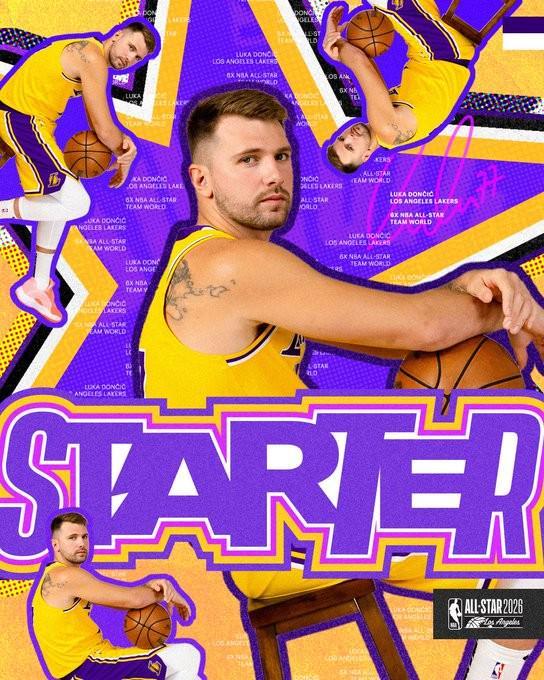 新的時(shí)代，東契奇生涯首奪全明星票王，此前10年詹姆斯7次奪魁